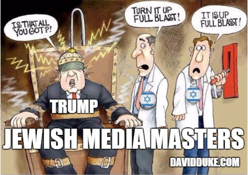 Jewish media masdters cartoon donald trump