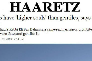 Homosexual Jews have “Higher Souls” than Non-Jews