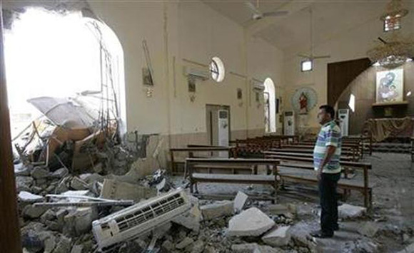 Christian church bombed by Obama-backed "rebels" in Syria.