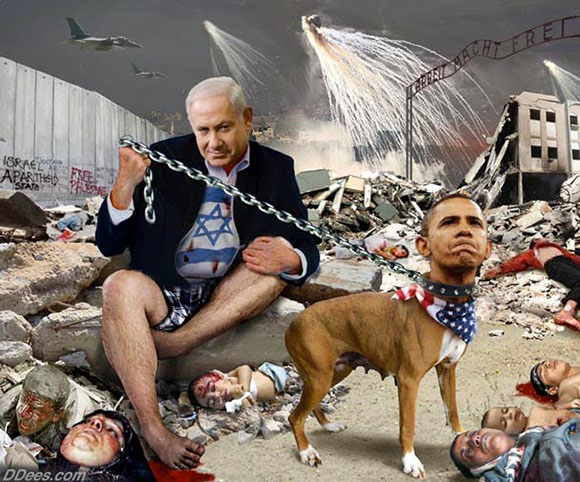 dees-netanyahu-holding-obama-dog-gaza