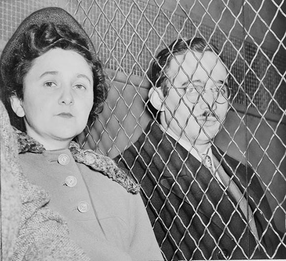 Communist Jew spies Ethel and Julius Rosenberg, executed in 1953 for conspiracy to commit espionage during a time of war.