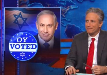 Jon Stewart equates maniac Netanyahu with American whites