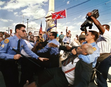 Black legislature subdued by police after attacking Rep.David Duke Liberty Monument rededication