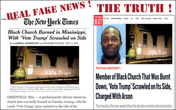 NY Times & MSM Fake News Exposed in Anti-White, Anti-Trump Hate Crime!