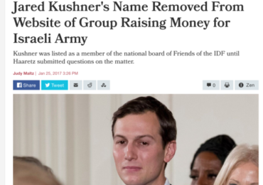 Donald Trump Must Fire Corrupt Zionist Kushner to Save his Presidency!