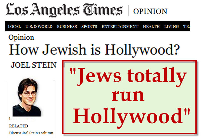Patrick Slattery & Andy Hitchcock examine Joel Stein’s claim that Jews “totally run Hollywood” and need to keep running it