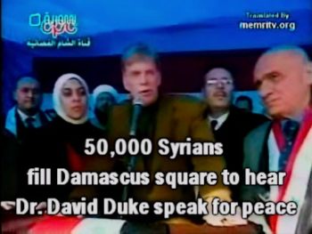 Dr Duke Speaks for Peace to 50,000 Syrians in Damascus!