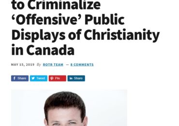 Dr Duke & Dr Slattery Zio Lawmaker in Canada Wants to Criminalize “Offensive Christian Displays”!
