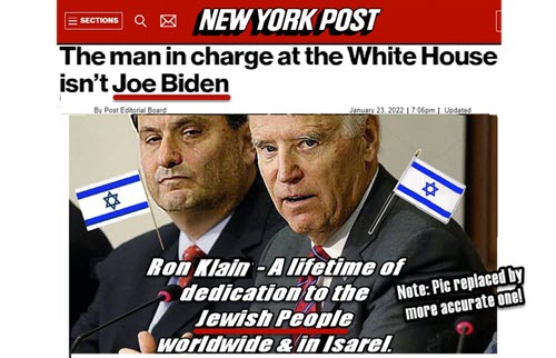 Dr Duke and Dr Slattery –  The Jewish Racist Cabal that truly holds the Power of the JUSA and the Presidency of the Jewnited States. Demented Biden is simply a puppet of Zionist Warmonger Ron Klain and the ZioCabal