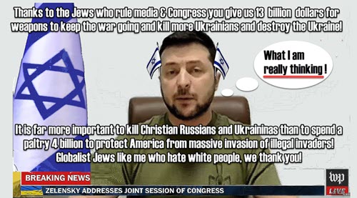 Dr Duke and Dr Slattery – Super Jew Zelensky speaks to Congress – What he really is thinking!
