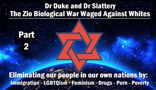 Dr Duke & Dr Slattery Part 2 Of Biological Jewish War Waged against White People and all Humanity!