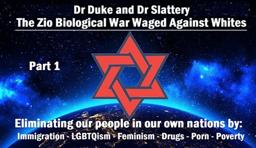 Dr Duke & Dr Slattery – The Genocidal Biological Warfare Waged by Jewish Supremacy against White People!