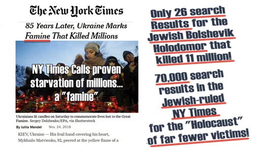 Why Do We only Hear of the Jewish Holocaust & Not far worse Jewish-Committed Holocausts like the Holodomor?