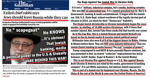 The Rage Against the War in Ukraine Rally – It is Time to Tell the Whole Truth – It’s a Jewish War!